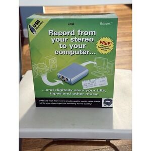 XITEL INport Analog to PC Audio Recording Kit Adapter Stereo LPs Tapes New